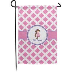 Diamond Print w/Princess Small Garden Flag - Double Sided w/ Name or Text