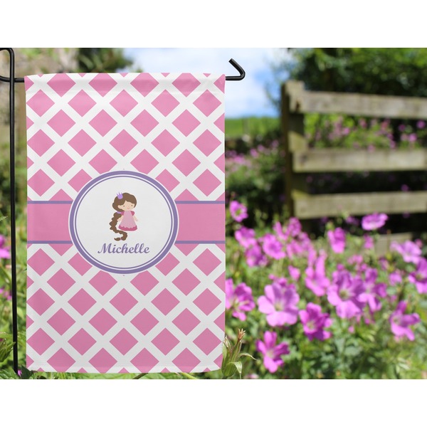 Diamond Print w/Princess Garden Flag - Outside In Flowers
