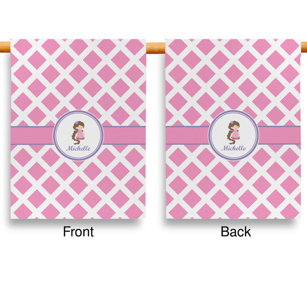 Diamond Print w/Princess Garden Flags - Large - Double Sided - APPROVAL