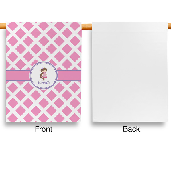 Diamond Print w/Princess Garden Flags - Large - Single Sided - APPROVAL
