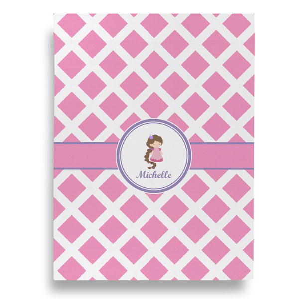 Diamond Print w/Princess Garden Flags - Large - Single Sided - FRONT
