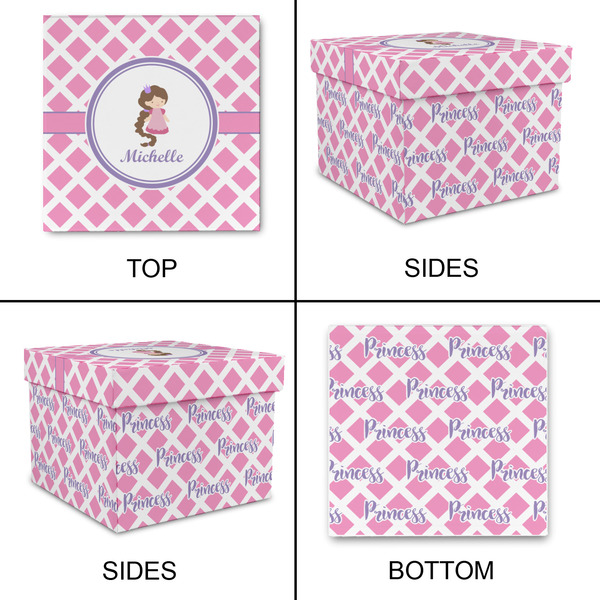Diamond Print w/Princess Gift Boxes with Lid - Canvas Wrapped - Medium - Approval