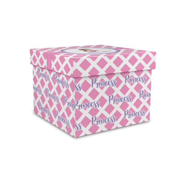 Custom Diamond Print w/Princess Gift Box with Lid - Canvas Wrapped - Small (Personalized)