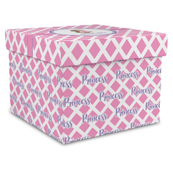 Diamond Print w/Princess Gift Box with Lid - Canvas Wrapped - X-Large (Personalized)
