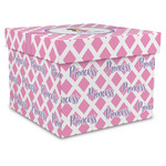 Diamond Print w/Princess Gift Box with Lid - Canvas Wrapped - XX-Large (Personalized)