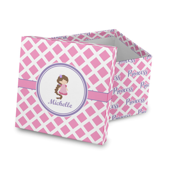Custom Diamond Print w/Princess Gift Box with Lid - Canvas Wrapped (Personalized)