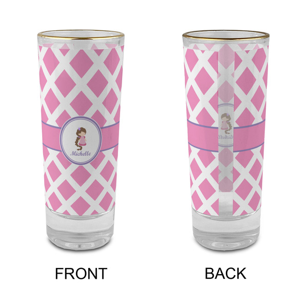 Diamond Print w/Princess Glass Shot Glass - 2 oz - Single - APPROVAL