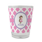 Diamond Print w/Princess Glass Shot Glass - 1.5 oz - Set of 4 (Personalized)