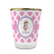 Diamond Print w/Princess Glass Shot Glass - 1.5 oz - with Gold Rim - Single (Personalized)