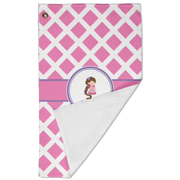 Diamond Print w/Princess Golf Towel - Folded (Large)