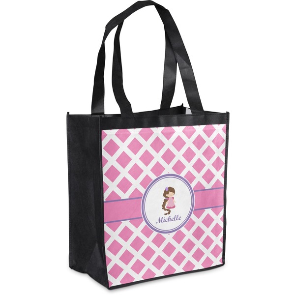 Custom Diamond Print w/Princess Grocery Bag (Personalized)