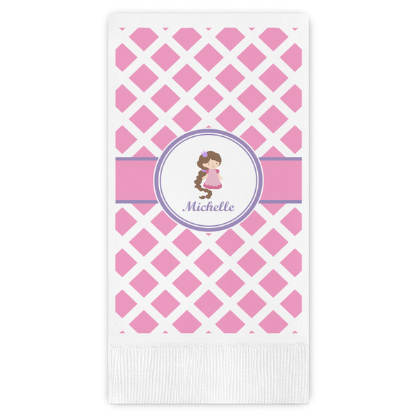 Custom Diamond Print w/Princess Guest Towels - Full Color (Personalized)