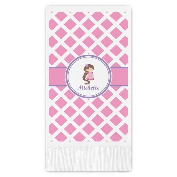 Custom Diamond Print w/Princess Guest Paper Towels - Full Color (Personalized)