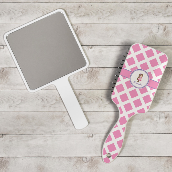 Diamond Print w/Princess Hair Brush - In Context