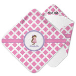 Diamond Print w/Princess Hooded Baby Towel (Personalized)