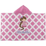 Diamond Print w/Princess Kids Hooded Towel (Personalized)
