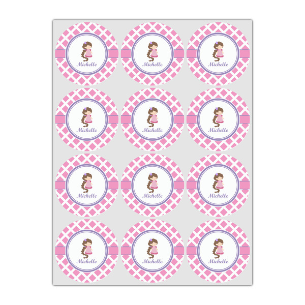 Diamond Print w/Princess Icing Circle - Small - Set of 12