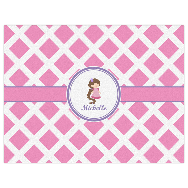 Diamond Print w/Princess Indoor / Outdoor Rug - 6'x8' - Front Flat