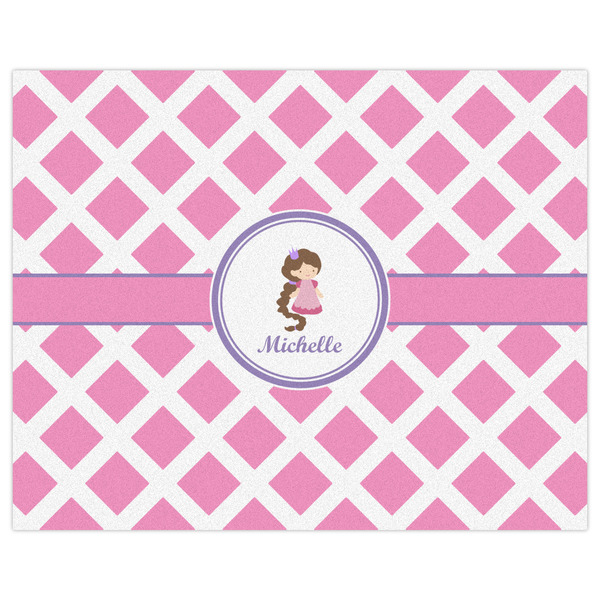 Diamond Print w/Princess Indoor / Outdoor Rug - 8'x10' - Front Flat