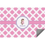 Diamond Print w/Princess Indoor / Outdoor Rug - 6'x8' w/ Name or Text