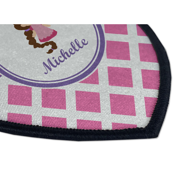 Diamond Print w/Princess Iron on Shield 3 Detail