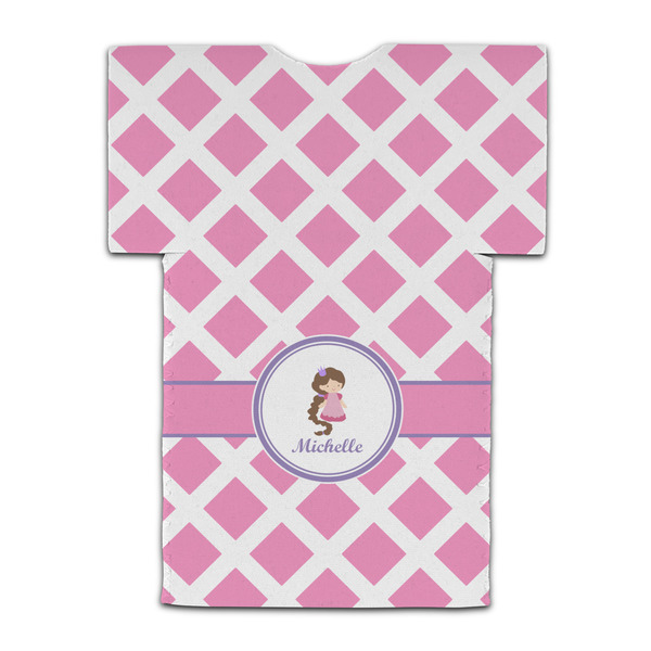 Diamond Print w/Princess Jersey Bottle Cooler - BACK (flat)