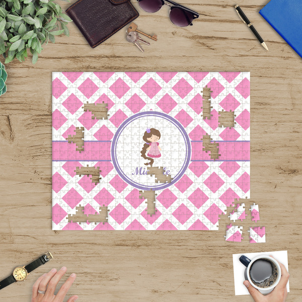 Diamond Print w/Princess Jigsaw Puzzle 500 Piece - In Context