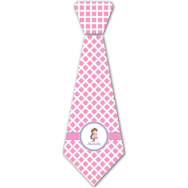 Custom Diamond Print w/Princess Iron On Tie - 4 Sizes w/ Name or Text