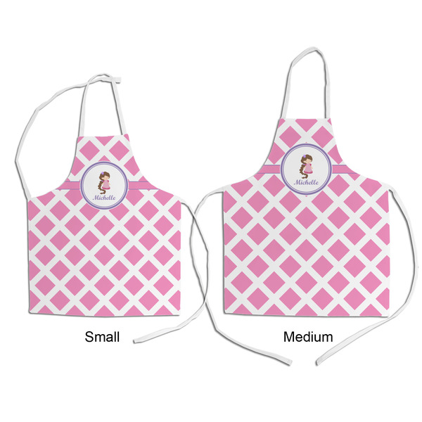 Diamond Print w/Princess Kid's Aprons - Comparison