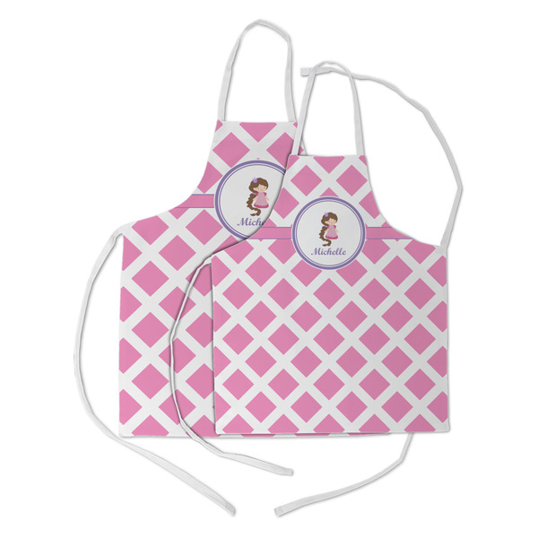 Diamond Print w/Princess Kid's Aprons - Parent - Main