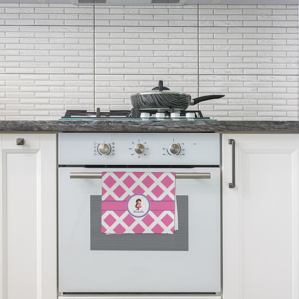 Diamond Print w/Princess Kitchen Towel - Poly Cotton - Lifestyle