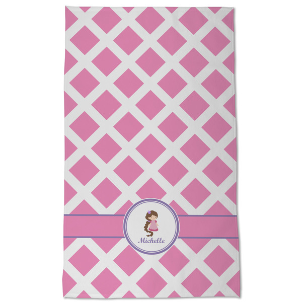 Diamond Print w/Princess Kitchen Towel - Poly Cotton - Full Front