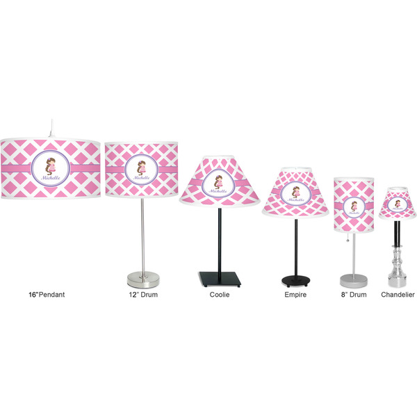 Diamond Print w/Princess Lamp Full View Size Comparison