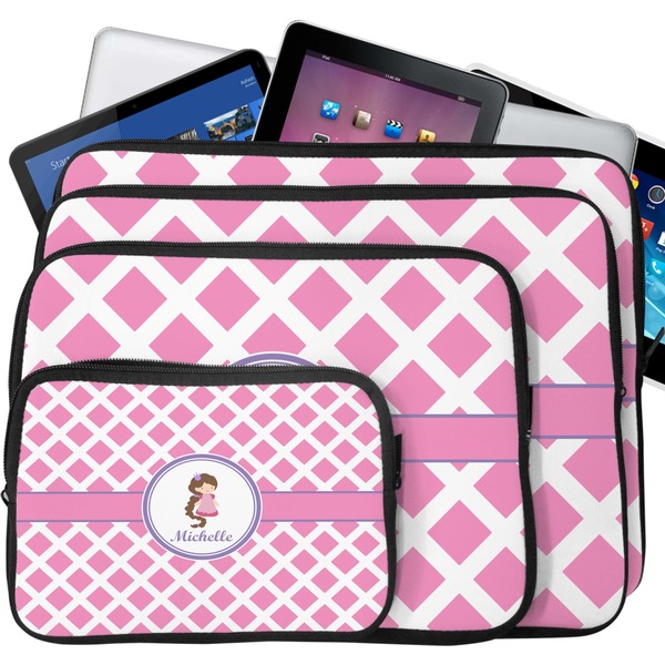 Diamond Print w/Princess Laptop Case Sizes