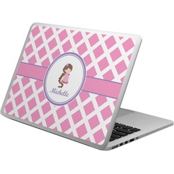 Diamond Print w/Princess Laptop Skin - Custom Sized (Personalized)
