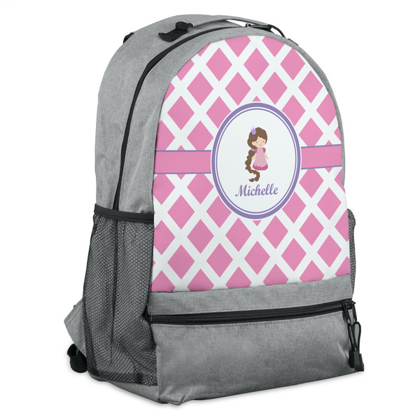 Custom Diamond Print w/Princess Backpack (Personalized)