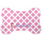Diamond Print w/Princess Bone Shaped Dog Food Mat (Large) (Personalized)