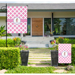 Diamond Print w/Princess Large Garden Flag - Double Sided (Personalized)