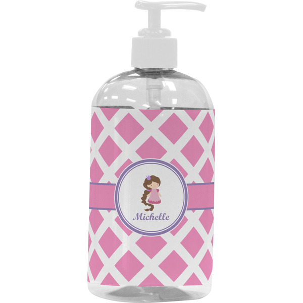 Diamond Print w/Princess Large Liquid Dispenser (16 oz) - White