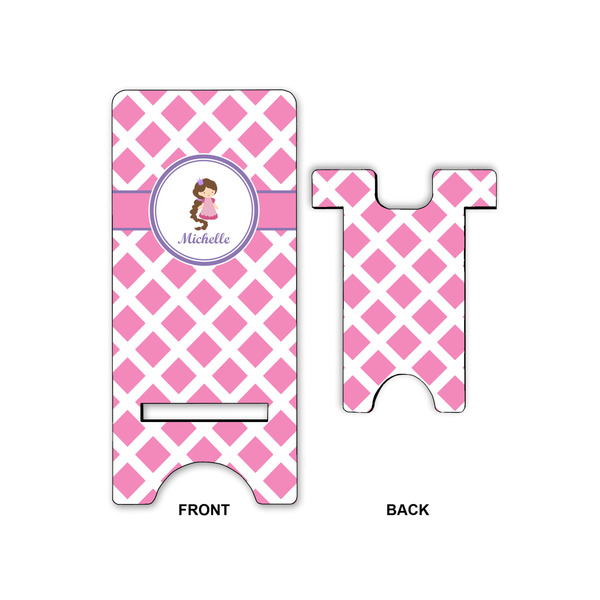 Diamond Print w/Princess Large Phone Stand - Front & Back