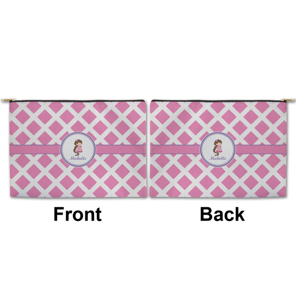 Diamond Print w/Princess Large Zipper Pouch Approval (Front and Back)