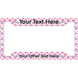 Diamond Print w/Princess License Plate Frame - Style A (Personalized)