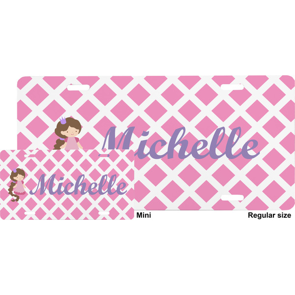 Diamond Print w/Princess License Plate (Sizes)
