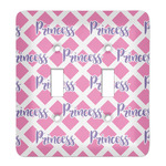 Diamond Print w/Princess Light Switch Cover (2 Toggle Plate) (Personalized)