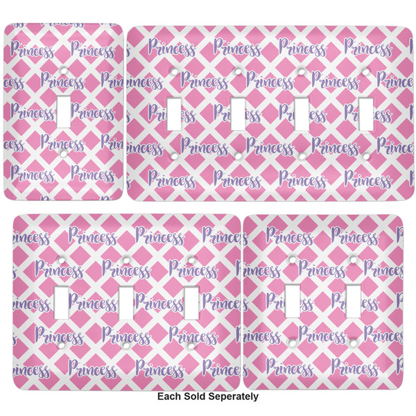 Diamond Print w/Princess Light Switch Covers all sizes