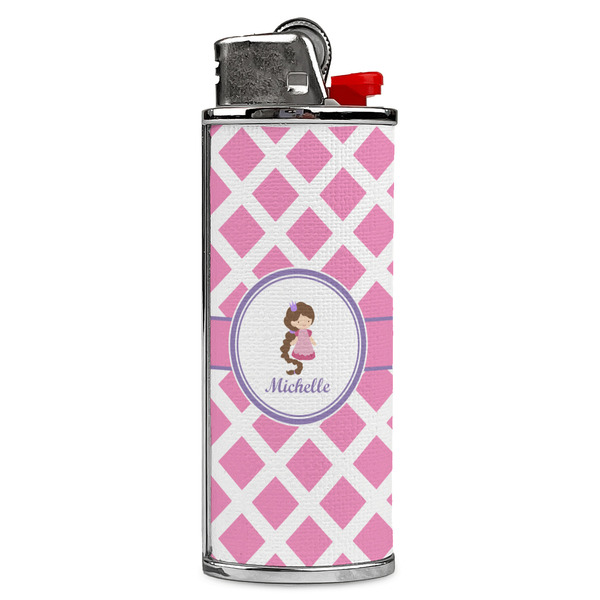Custom Diamond Print w/Princess Case for BIC Lighters (Personalized)