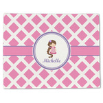 Diamond Print w/Princess Single-Sided Linen Placemat - Single w/ Name or Text