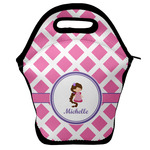 Diamond Print w/Princess Lunch Bag w/ Name or Text