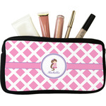 Diamond Print w/Princess Makeup / Cosmetic Bag (Personalized)