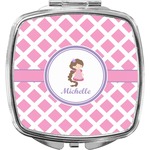 Diamond Print w/Princess Compact Makeup Mirror (Personalized)